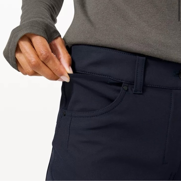 Lululemon city sleek 5 pocket pant ankle chino true navy warpstreme size 8 woman - Picture 5 of 13